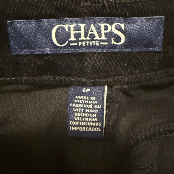 Women’s Black Corduroy Pants - Size 6P - Picture 3 of 4